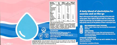 NUUN Sport Electrolytes Hydration Tablets Bundle - 4 Tubes (40 Tablets) + Reflective Shoe Laces (Strawberry Lemonade)
