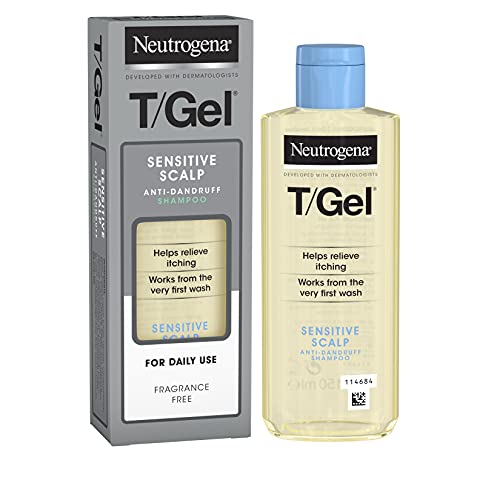 Neutrogena T/Gel Anti-Dandruff Shampoo for Sensitive Scalp - 150ml - Fragrance-Free Salicylic Acid Formula