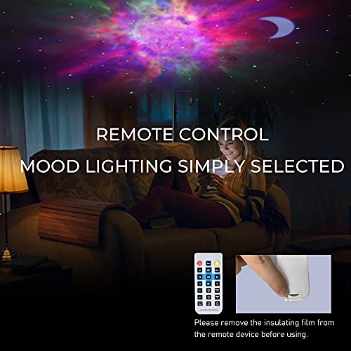 Galaxy Star Projector with Bluetooth Music - 3-in-1 Nebula Night Light for Kids Room Decor
