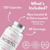 Freak Athletics Myo Inositol & D Chiro Inositol - 40:1 Ratio for PCOS & Hormonal Balance - 120 Capsules
