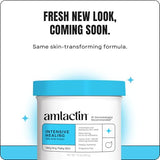 AmLactin Intensive Healing Body Cream - 12 oz - 2-in-1 Exfoliator & Moisturizer with 15% Lactic Acid & Ceramides for 24-Hour Hydration