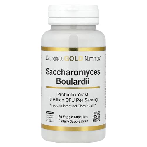 California Gold Nutrition Saccharomyces Boulardii, 5 Billion CFU, 60 Veggie Capsules