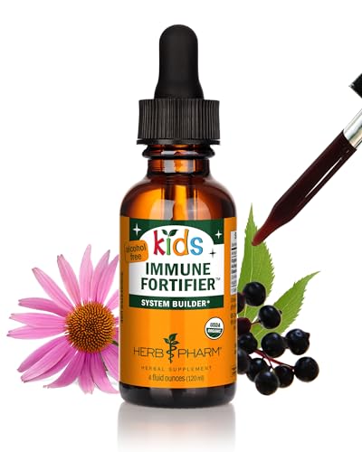 Herb Pharm Kids Certified-Organic Alcohol-Free Immune Fortifier - 1 Ounce Liquid Herbal Formula