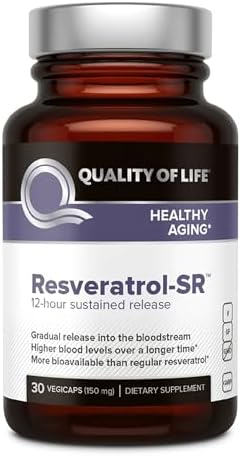 Quality Of Life Powerful Anti Aging All Natural Formula Resveratrol Sr 30 Vegicaps