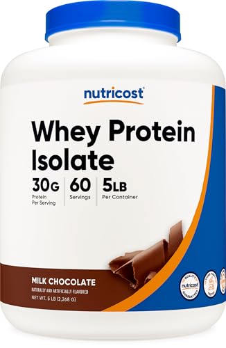 Nutricost Whey Protein Isolate Powder - Milk Chocolate Flavor, 5LBS