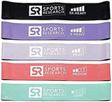 Sports Research 5-Piece Resistance Band Set with Carry Bag