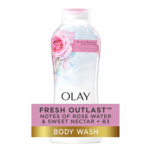 Olay Fresh Outlast Rose Water & Sweet Nectar Body Wash - 22 fl oz, 4 Count