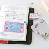 Hobonichi Techo White Cat Sticky Note Roll - Table Decorations
