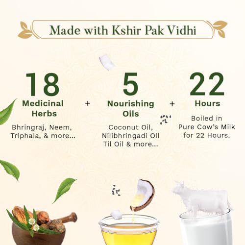 Sesa Ayurvedic Hair Oil - 5000 Year Old Kshir Pak Vidhi with Bhringraj & 17 Rare Herbs - 200ml