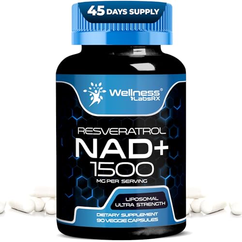 Liposomal NAD+ 1500mg Supplement with Resveratrol - Cellular Health & Anti-Aging (USA Made)