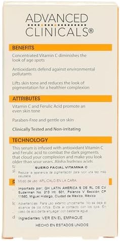 Advanced Clinicals Vitamin C Anti-Aging Serum - Brightening & Firming Serum