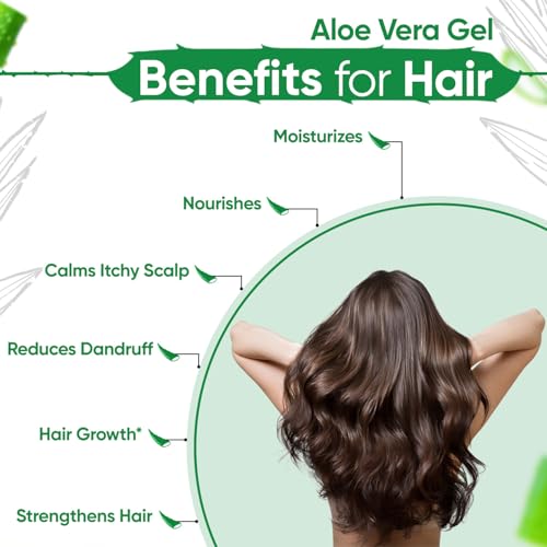 KAZIMA 100% Pure Natural Raw Aloe Vera Gel (1 KG) - Face, Skin & Hair Moisturizer
