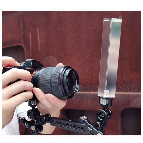 Crystal Optical Prism Rainbow Light - Clear 130mm Glass Triangle with Tripod Stand for Photography & Home Decor