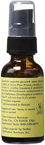 Flower Essence Services Five Flower Formula Glycerin Spray - Natural Stress Relief & Emotional Balance - 1 oz