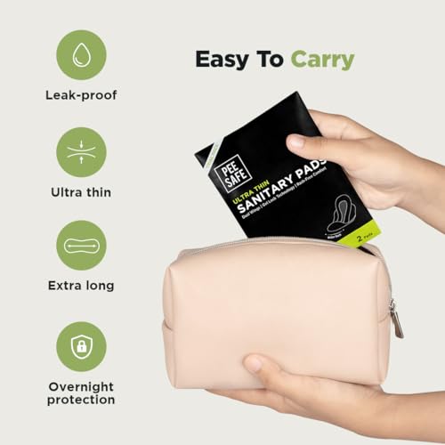 Pee Safe Ultra Thin XXL Sanitary Pads for Women - Rash-Free, Cottony Soft with Wings