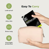 Pee Safe Ultra Thin XXL Sanitary Pads for Women - Rash-Free, Cottony Soft with Wings