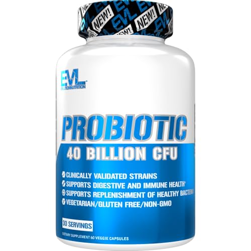 EVLution Nutrition Ultra Pure Probiotic 40 Billion CFU - 60 Capsules