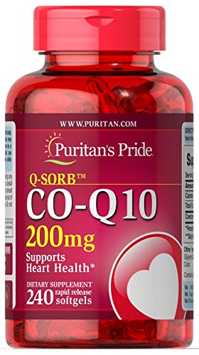 Puritans Pride Q Sorb CoQ10 200 Mg Softgels - Antioxidant Support 240 Count
