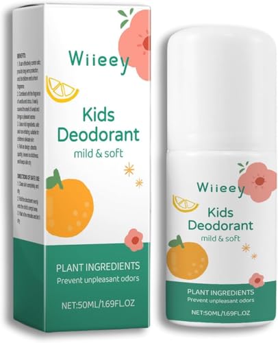 Natural Deodorant for Kids & Teens - Aluminum-Free, Hypoallergenic, Clean Fresh Scent, 50ml