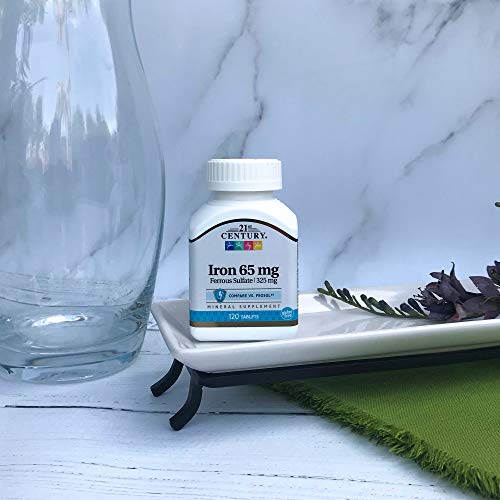 21st Century Iron 65mg - 120 Tablets - Energy & Red Blood Cell Support