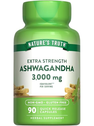 Nature's Truth 3000mg Ashwagandha Extract - Extra Strength 90 Count Supplement