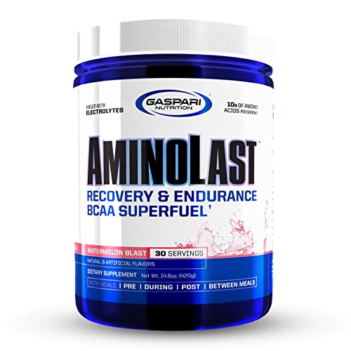 Gaspari Nutrition Aminolast Recovery & Endurance BCAA Superfuel Watermelon Blast 14.8 oz (420 g) - Recovery Support