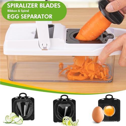 22-in-1 Multi-Functional Vegetable Chopper & Mandoline Slicer with Container