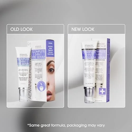 Advanced Clinicals 5-in-1 Multi-Correction Eye Serum: Target Dark Circles & Wrinkles