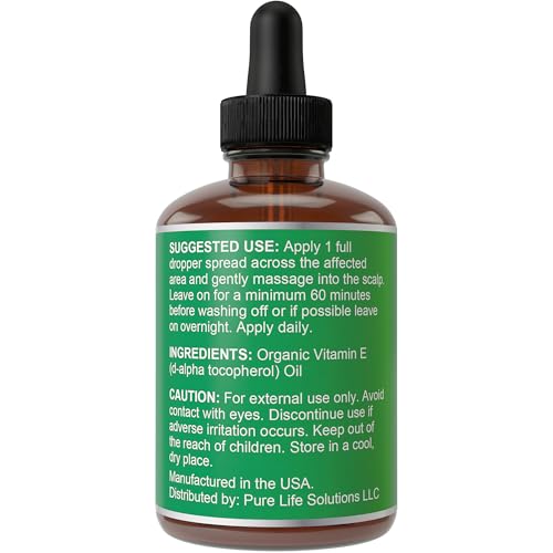 Hair Thickness Maximizer Vitamin E Oil Growth Serum for Thickening & Moisturizing - Vegan Scalp Treatment 2oz