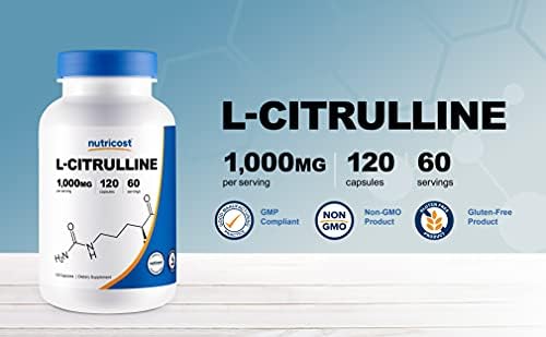 Nutricost L-Citrulline 500mg - 120 Capsules - Muscle Support & Endurance