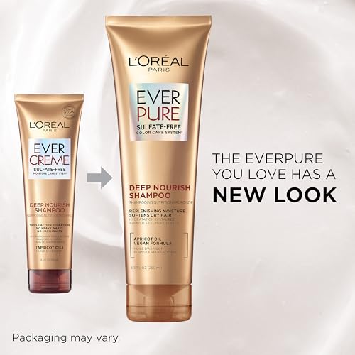 L'Oreal Paris EverCreme Sulfate Free Shampoo for Dry Hair - 8.5 Fl Oz