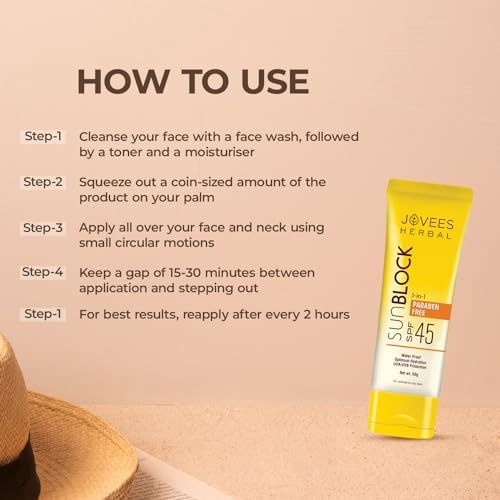 Jovees Anjeer & Carrot Sunscreen SPF 45 - 50g