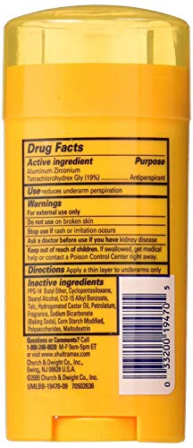 ARM & HAMMER Ultramax Invisible Solid Powder Fresh Antiperspirant & Deodorant - 2.6 oz (2 Pack)