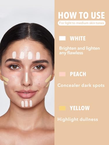 SHEGLAM Magic Color Correcting Concealer, Long Lasting Light Peach Brightening Full Coverage Concealer