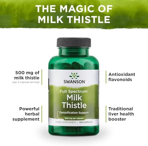 Swanson Full Spectrum Milk Thistle - Liver Support - 500mg, 100 Capsules