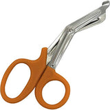 ABE First Aid Tuff Cut Utility Scissors 7.5'' Stainless Steel EMT Shears for Emergency Supplies - Orange