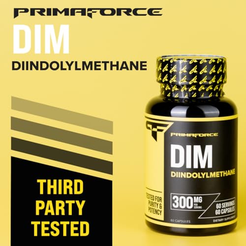 Primaforce DIM Supplement 300mg Diindolylmethane - 60 Capsules for Hormonal Balance & Detox Support
