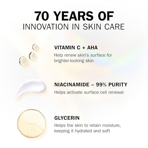 Olay Vitamin C Serum for Face with AHA and Niacinamide 99% Purity – Brightening Skin Care, Anti-Dark Spot Action, Evens & Hydrates, Non-Greasy, Non-Sticky 40ml