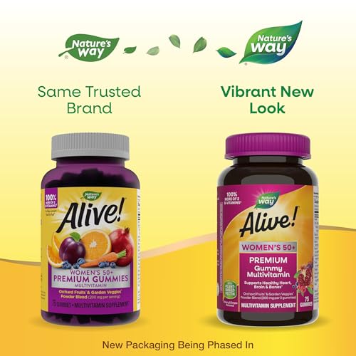 Nature's Way Alive Women's Gummy Vitamins - 75 Gummies for Daily Health & Wellness