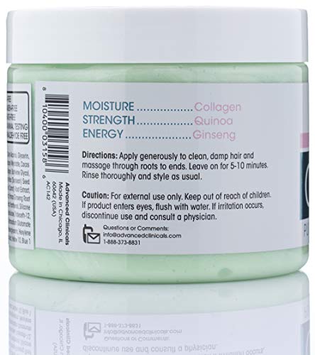 Advanced Clinicals Pure Collagen Hair Treatment Mask: Restore Shine & Strength