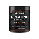 NatureBell Instant Creatine Monohydrate Powder 500g - Unflavored, Micronized, Keto & Vegan Friendly
