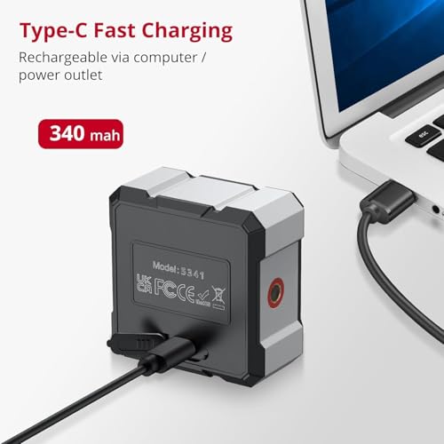 USB Digital Angle Finder with Electronic Laser - 4-Side Magnetic Inclinometer for Woodworking