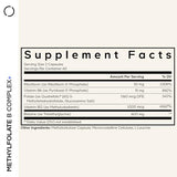 Methyl-Elite Methylation Supplements - 5 MTHF, Methylcobalamin 1000mcg Methylated Vitamin B12, Riboflavin, Betaine, Vitamins B6, Methylfolate - Methylation Cycle MTHFR - 2 Months Supply - 120 Capsules