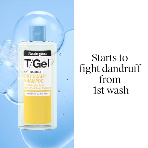 Neutrogena T/Gel Anti-Dandruff Shampoo for Dry Hair - 250ml - Salicylic Acid Formula for Hair Repair