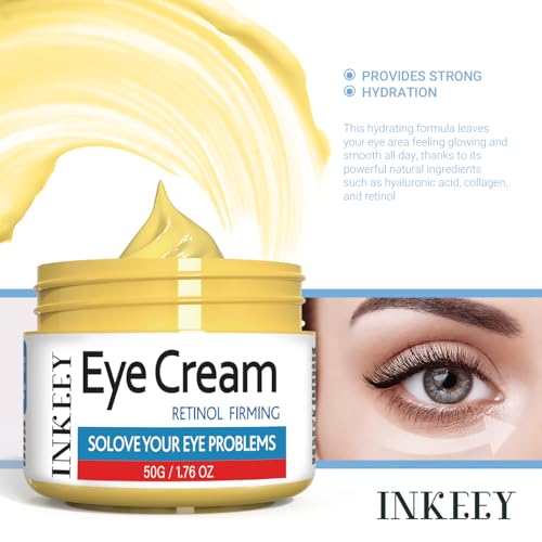 Retinol Eye Cream for Puffiness & Bowls, Caffeine & Retinol Eye Cream with Wrinkle Reduction, 1.76oz