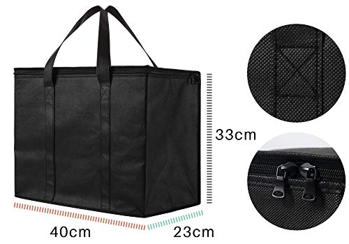 NZ Home XL Insulated Shopping Bags for Groceries or Food Delivery - 2 Pack