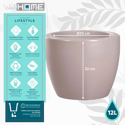 WELL HOME Ordesa Cement Flower Pot - 40cm Diameter