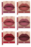 6Pcs Matte Liquid Lipstick Makeup Set Long Lasting Non-Stick Cup Waterproof Lip Gloss Set A