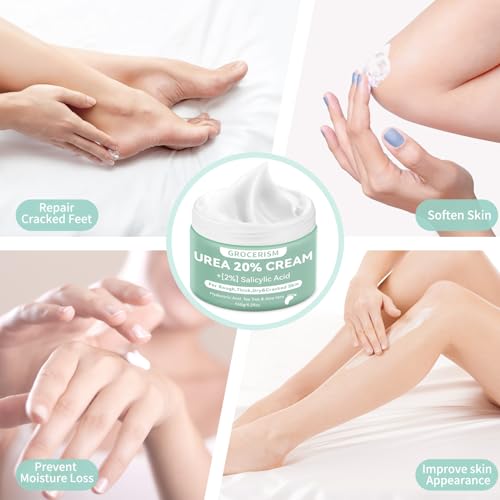 20% Urea Cream with 2% Salicylic Acid – Callus Remover Foot & Hand Cream for Dry, Cracked Skin (5.29 oz)