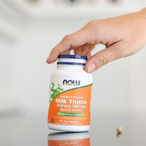 Now Foods Milk Thistle Extract 750 Mg Silymarin 600 Mg Maximum Strength 90 Veg Capsules